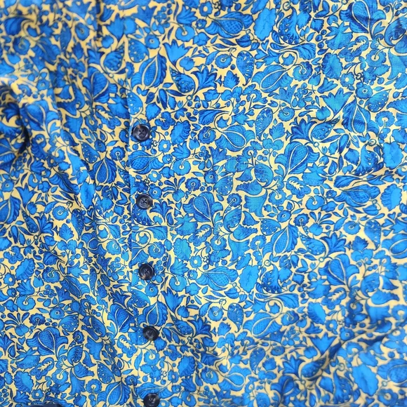 Ann Taylor Blue and Yellow Floral Midi Dress - Picture 4 of 8